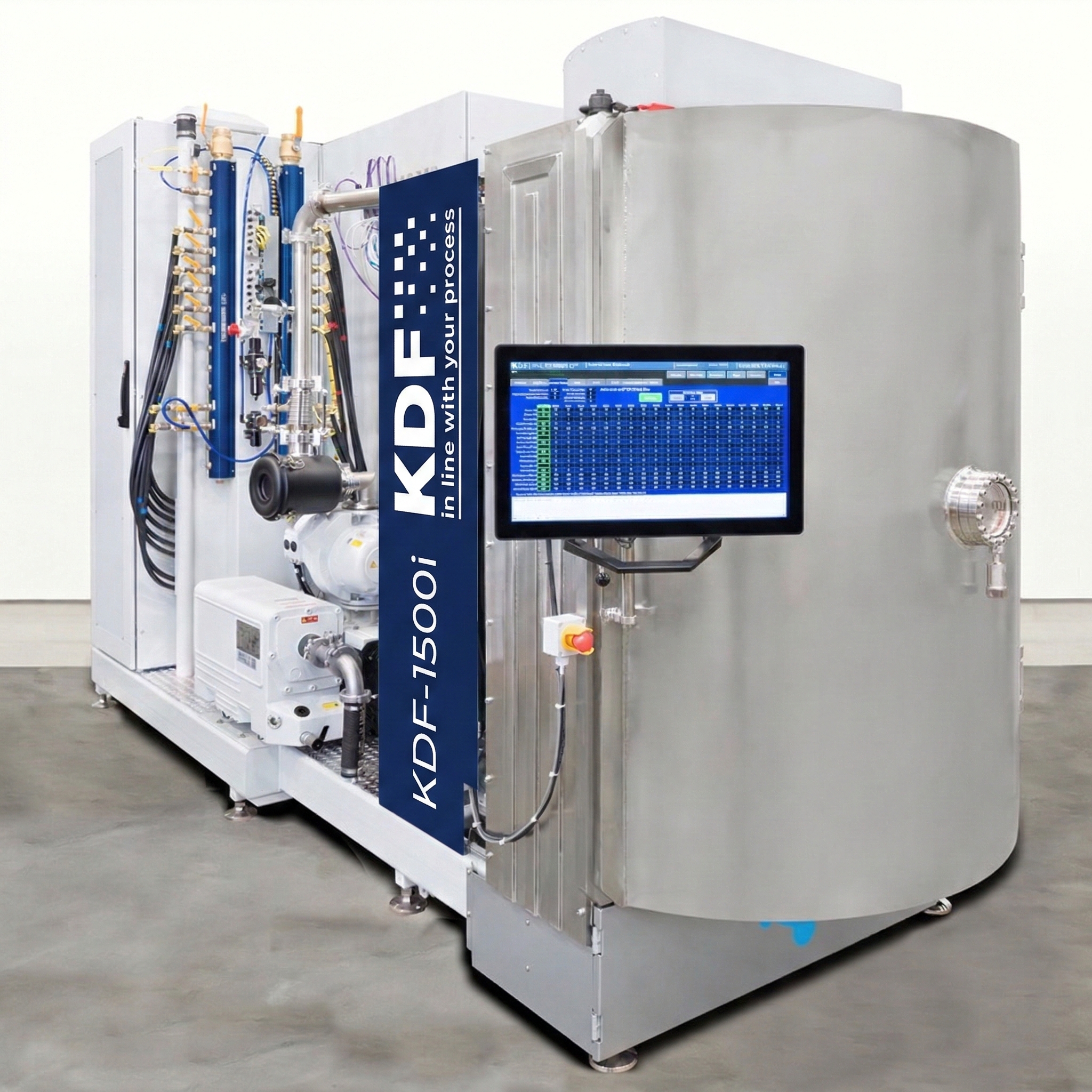 KDF-1500i high-capacity PVD and DLC coating system with magnetron sputtering