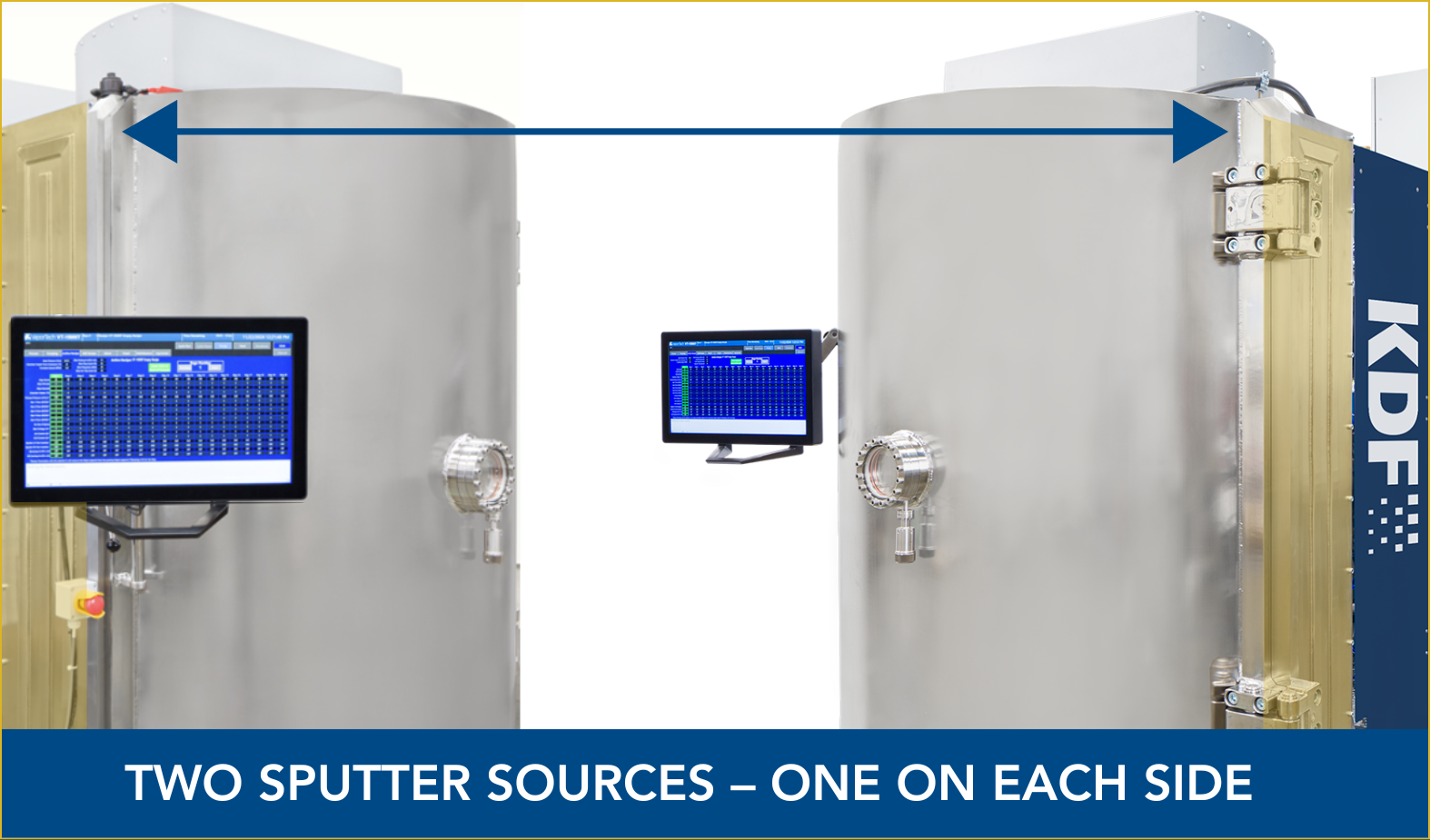 KDF-1500i™ magnetron sputtering configuration