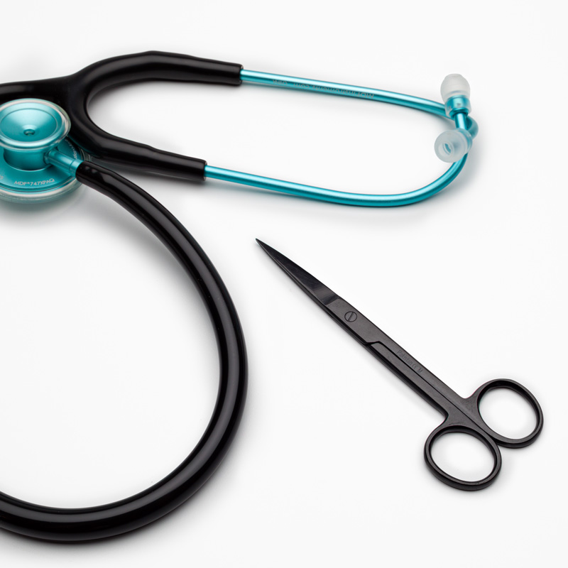 Black DLC coated surgical scissors