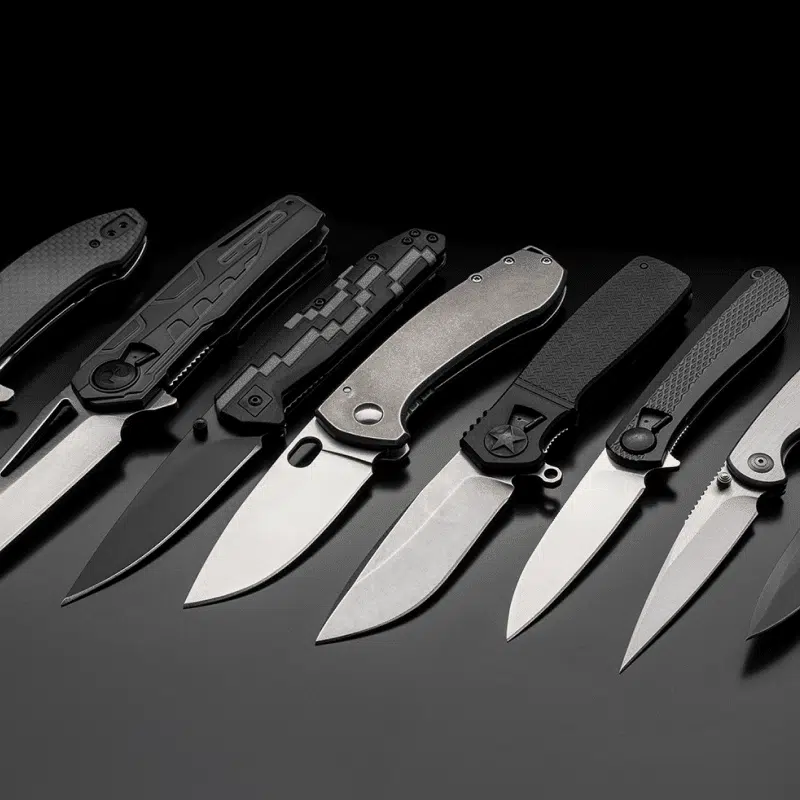 Collection of PVD and DLC coated knives and blades